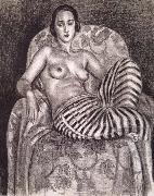 Henri Matisse Woman wearing a striped trousers oil